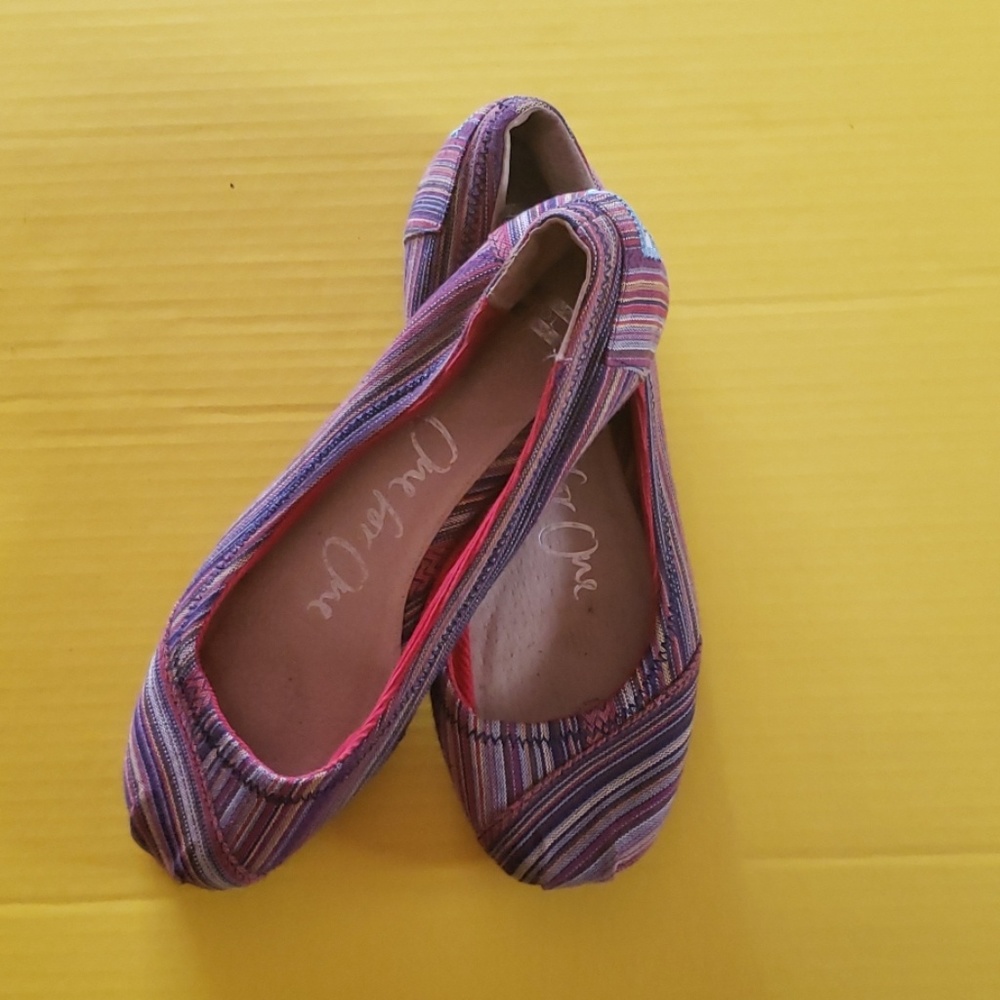 TOMS - Striped Ballet Flats
